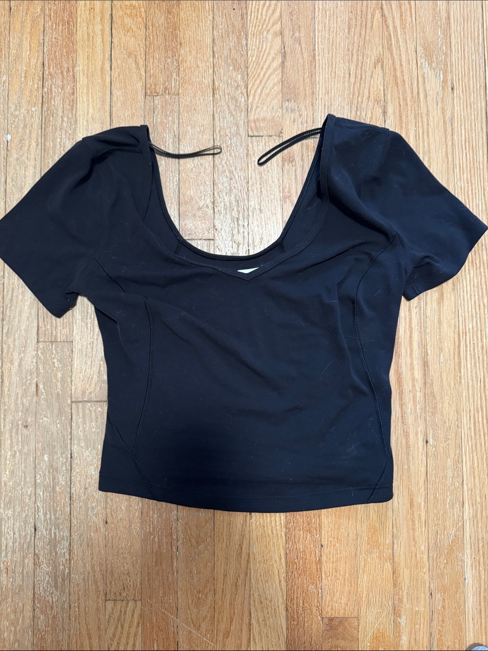 lululemon athletica Black Scoop-Back Crop Top